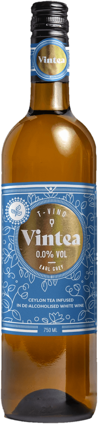Fles Vintea T-Vino Earl Grey met blauw etiket